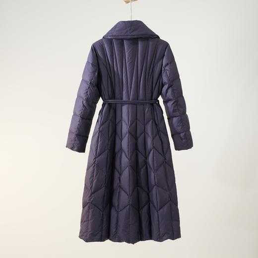 西子/紫瑶95白鹅绒紫色带腰带收腰长款羽绒服/YRHJ0471 商品图4