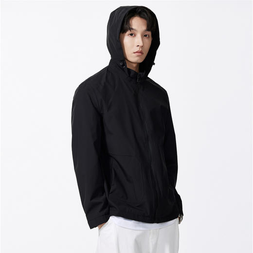 GXG男装秋季时尚抽绳简约百搭舒适男款户外休闲防风连帽夹克K&C 商品图6