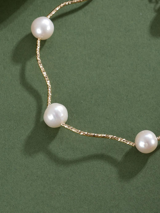 子佩集【温澜浮光】珍珠惜王妃手链【ZSL136】9mm珠镀金S弯曲管2601 商品图7