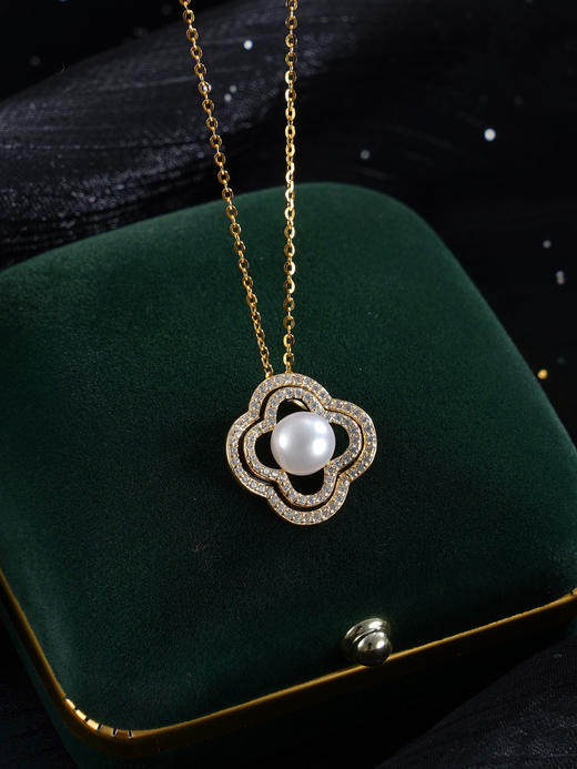 子佩集【好运加倍】银S925珍珠惜王妃套链【YP0065】7mm珠四叶草2601 商品图9