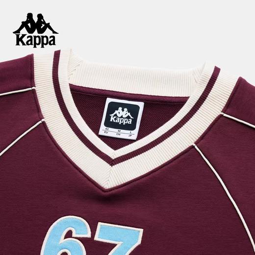 【春上新】【7折】6楼卡帕Kappa运动V领卫衣女士新款索罗娜撞色刺绣针织套头衫K0G22WT04吊牌价599现价419 商品图3