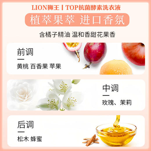 LION狮王 TOP抗菌酵素洗衣液百花香850g 【一般贸易仓发货】 商品图3