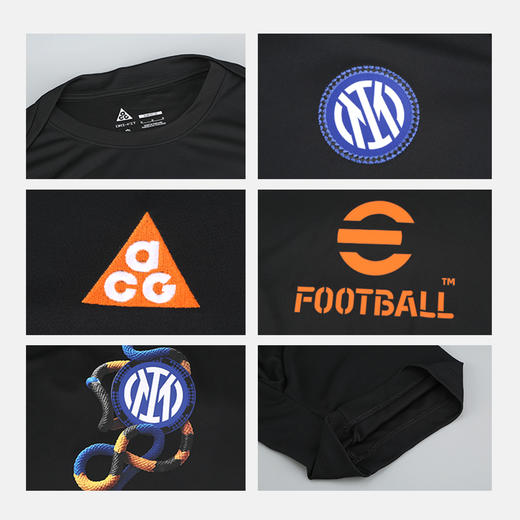 小李子NIKE耐克国际米兰ACG系列赛前热身训练短袖成人IB3807-010 商品图3