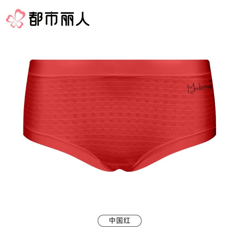 都市丽人内裤红品女士内裤锦提花内裤薄透丝滑速干内裤LKC5I301