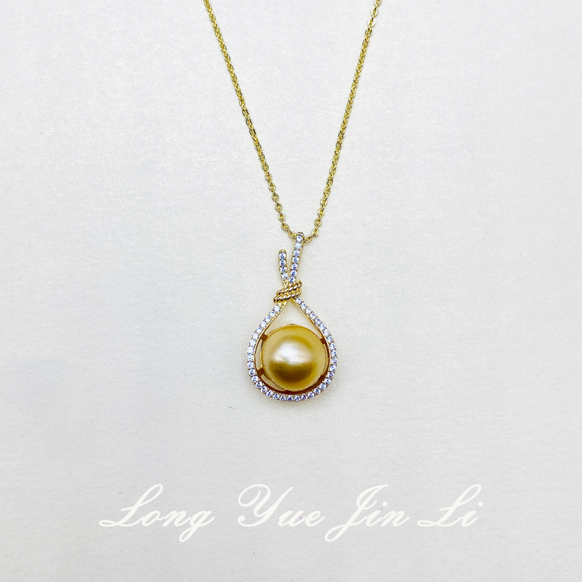 S925金珠吊坠（海水）；11mm