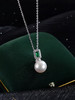 子佩集【珍情不渝】银S925珍珠惜王妃吊坠【P2864】10mm珠双色绿方块（不含链）2601 商品缩略图10