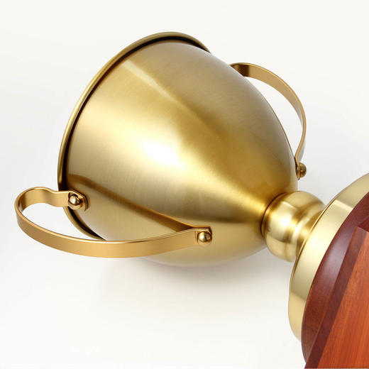 奖杯定制纯铜实木创意高档大气年会颁奖优秀员工团队销售冠军奖牌 商品图1