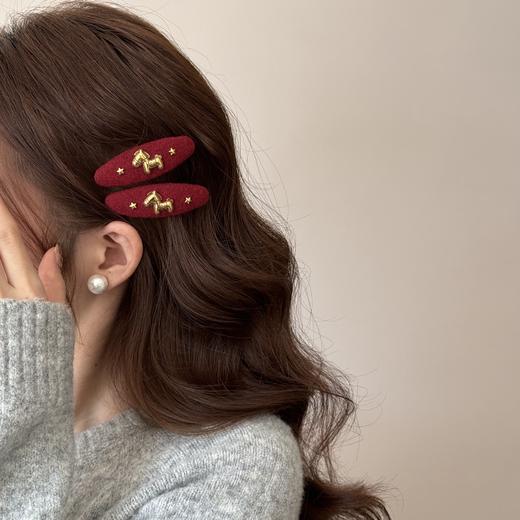 JOJO气质高级轻奢甜美新年头饰蝴蝶结发饰发夹鲨鱼夹 商品图5