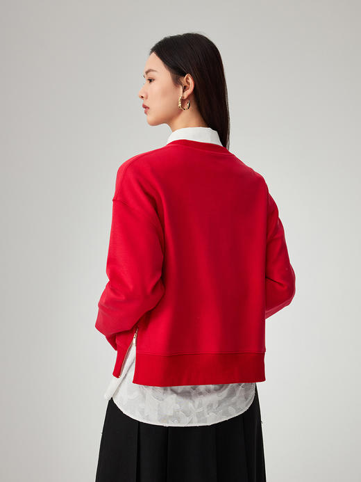 EP雅莹新年红色马到成功刺绣卫衣 商品图4