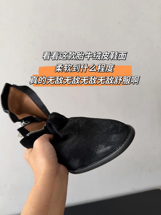115-6 亏清 off胎牛绒 手工靴 内外底全皮 真纳底车线 双拉链 能小跑 切尔西短靴 商品图11