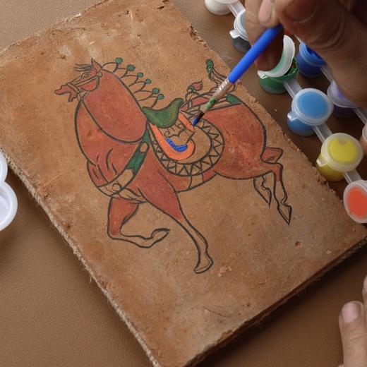 正安 唐马·泥板画 大寒节气手作 愿你生活如唐马 有厚度有力度马年有好运 商品图2