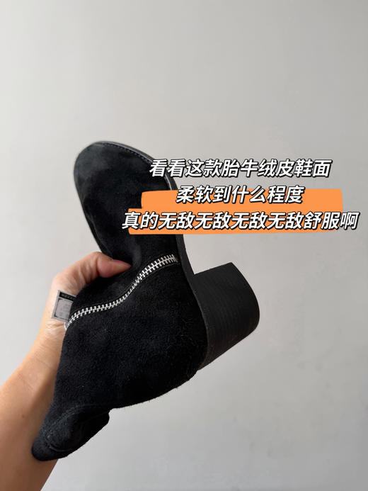 115-6 亏清 off胎牛绒 手工靴 内外底全皮 真纳底车线 双拉链 能小跑 切尔西短靴 商品图12