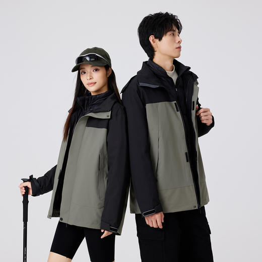 gxg.jeans男装【羽绒内胆】男女同款三合一两件套25冬款男士外套连帽夹克保暖K&C 商品图2