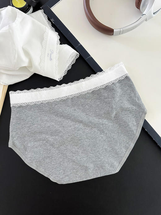 蕾丝氛围感~26年新款全棉舒适女士内裤蕾丝法式芭蕾风内裤 10A抑菌加长裆 透气健康 商品图5