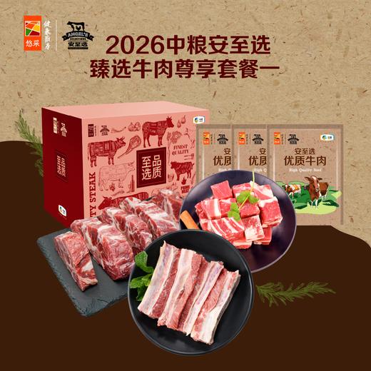 中粮安至选臻选牛肉尊享套餐一1400g【分仓直发，72小时发货，周末节假日不发货】 商品图0