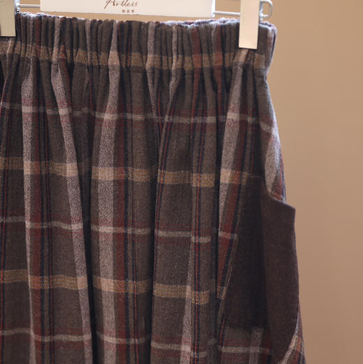 【预售】游原 羊毛羊绒拼接裹裙 商品图1