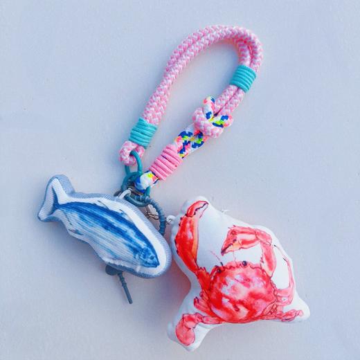 小林漫画 汕头特色美食挂件 发粿蟹肉脯鱼饭造型钥匙扣 潮汕文创挂饰礼物  创意手工编织挂绳钥匙扣 商品图9