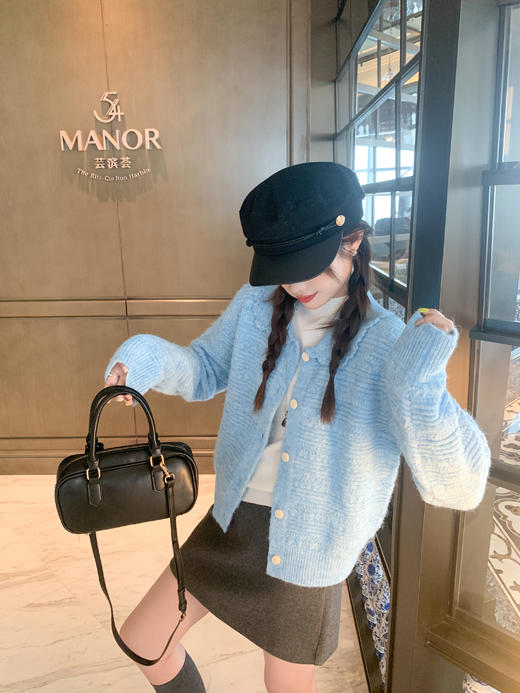 <曾小咸推荐>现货秒杀 ！微信超特价！韩系娃娃领毛衣开衫 日常189.99 立减100 秒杀89.99！！ 商品图8