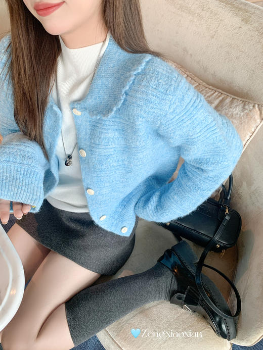 <曾小咸推荐>现货秒杀 ！微信超特价！韩系娃娃领毛衣开衫 日常189.99 立减100 秒杀89.99！！ 商品图13