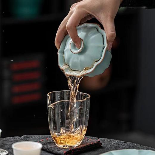 才骏丨汝窑 盖碗 三才功夫 开片高档泡茶家用可养 茶具 茶杯 敬茶碗 陶瓷不烫手 商品图1