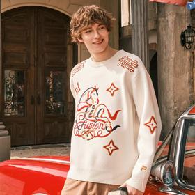 【春上新】【新品】6楼FILA FUSION马上起飞 | Dimitri联名章昊情侣编织衫新年毛衣吊牌价980