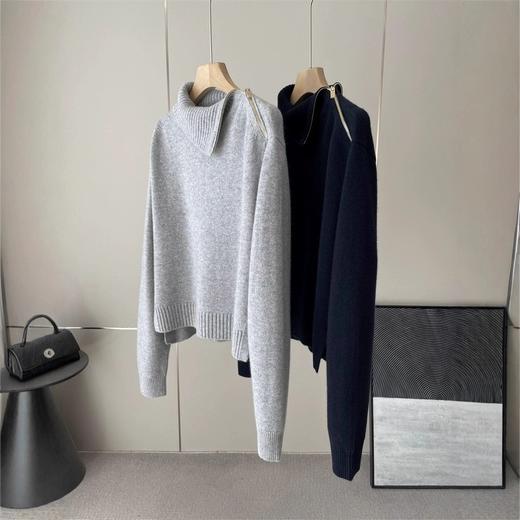 【来点不一样的】可意会不可言传～柜5900+！2026秋冬新款高领针织衫套头半拉链毛衣上衣！ 商品图2