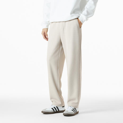 GXG男装【加厚防风】冬季松紧腰系绳运动风男式休闲直筒长裤K&C 商品图9