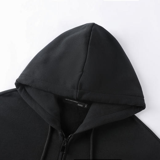 GXG男装春季简约百搭连帽卫衣男女同款宽松舒适拉链开衫外套K&C 商品图7