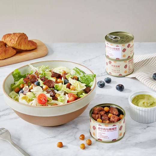 卤牛肉鹰嘴豆罐头 动植物双蛋白 53%卤牛肉 +47%鹰嘴豆 无添加 即食高蛋白零食（限量50份） 商品图1