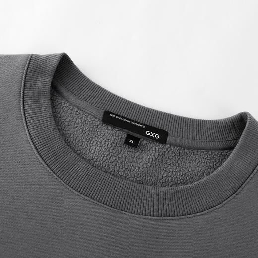 GXG男装【四色文字】冬季时尚创意印花男式加绒保暖圆领卫衣K&C 商品图4