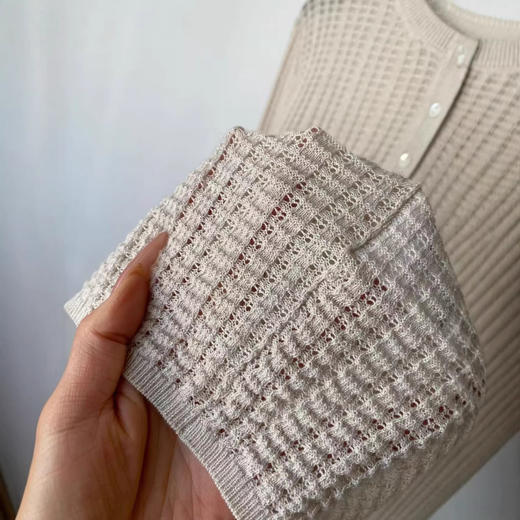 亨利领针织衫！26早春新女休闲老钱风镂空宽松显瘦长袖毛衣！ 商品图2