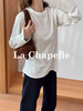 拉夏贝尔/La Chapelle圆领撞色国风上衣！棉感透气舒适 商品缩略图0