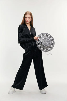 SAFICOO 时尚气质 遮肉显瘦 宽松H型阔腿裤