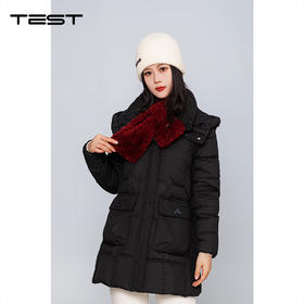 冬上新抗寒保暖神器连帽加厚宽松显瘦中长款羽绒服2254233