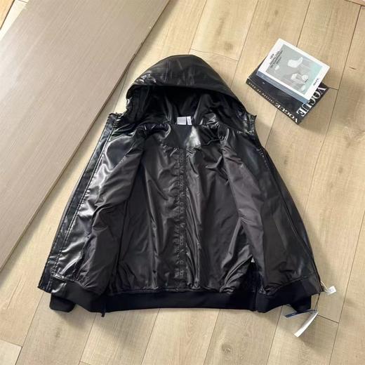 F011608刺绣logo时尚复古皮衣运动夹克连帽外套夹克 商品图1