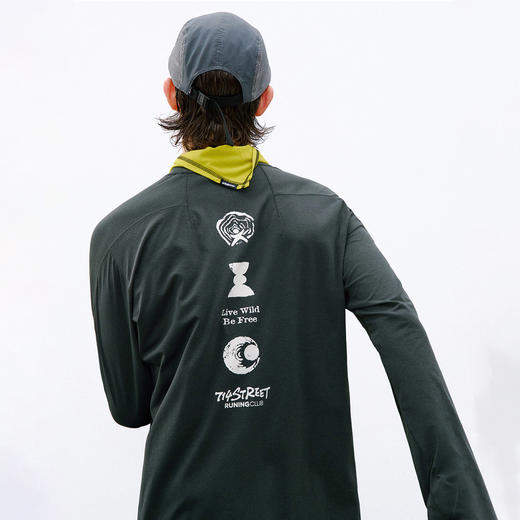 714street防晒速干衣7A抗菌运动长袖上衣2026春季宽松印花T恤男款 商品图2