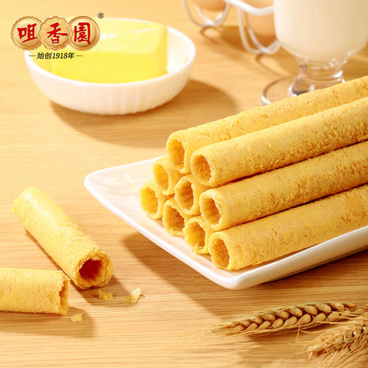 咀香园原味奶油鸡蛋卷328g老式经典铁罐新年年货优选团购好礼 商品图3