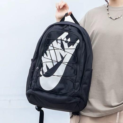 F011632轻便防水纯色大logo抽绳双肩包冬季书包 商品图3