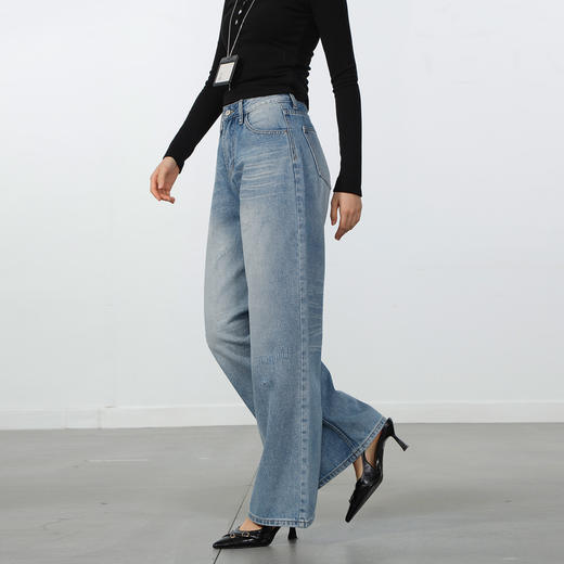 极简猫须水洗直筒裤-纪念日百货门店同款168997051 商品图0