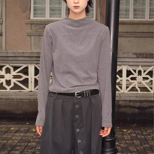 裁缝学苑AS629交叉烟囱领正肩长袖T恤纸样女装修身上衣女半高领样板 商品图4