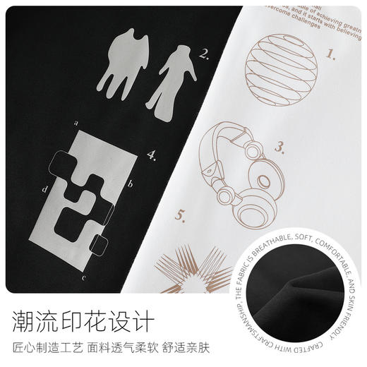 GXG男装春季简约百搭连帽卫衣男女同款宽松舒适拉链开衫外套K&C 商品图4