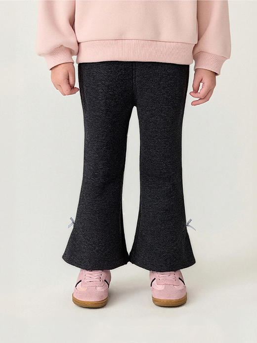 笛莎Deesha 童装女童加绒微喇裤2025年冬季新款宝宝儿童时尚保暖打底裤 商品图1