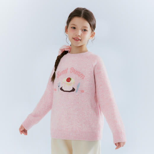 笛莎Deesha 童装女童加厚毛线衣2025年冬季新款女孩儿童保暖针织打底衫 商品图0