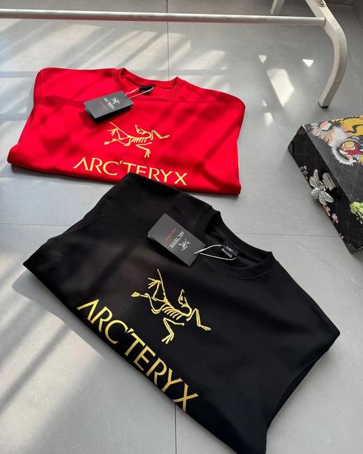 F011620早春红圆领落肩宽松款圆领卫衣男女同款 商品图4