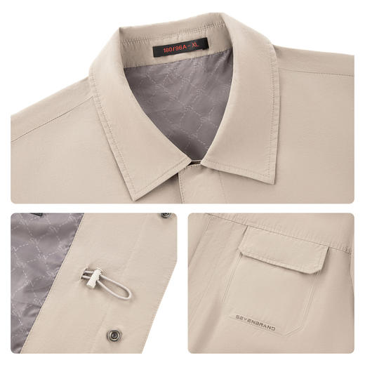 【户外猎户夹克】柒牌男士工装茄克衫柔软舒适休闲户外男装外套130K70610 商品图3