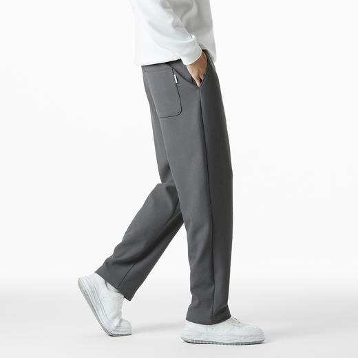 GXG男装【加厚防风】冬季松紧腰系绳运动风男式休闲直筒长裤K&C 商品图6