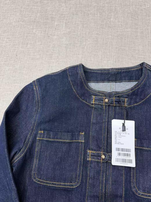 F011634新款女装新中式盘扣圆领短款牛仔外套 商品图13
