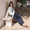 三彩2026春季新款纯色休闲裤收腰九分裤直筒裤简约显瘦通勤S 商品缩略图3