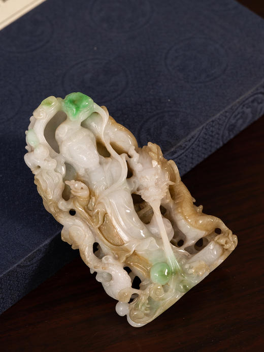 清	翡翠乘龙观音摆件 商品图2