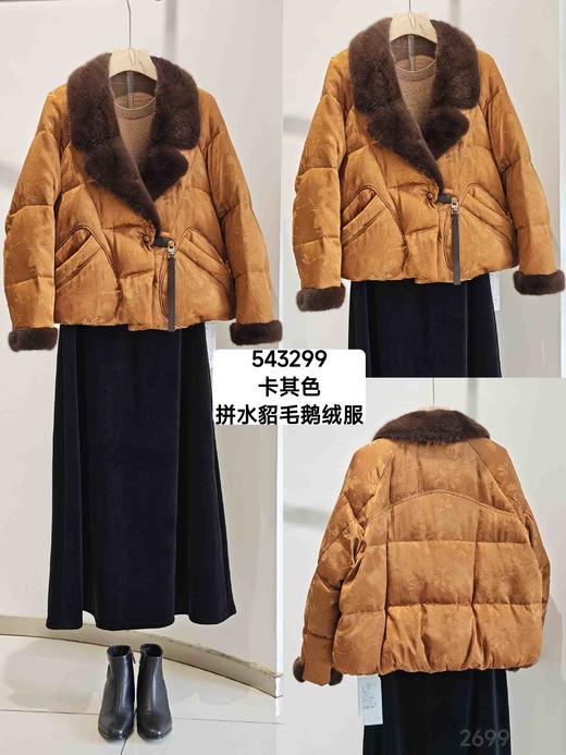 543299拼水貂毛鹅绒服 商品图2
